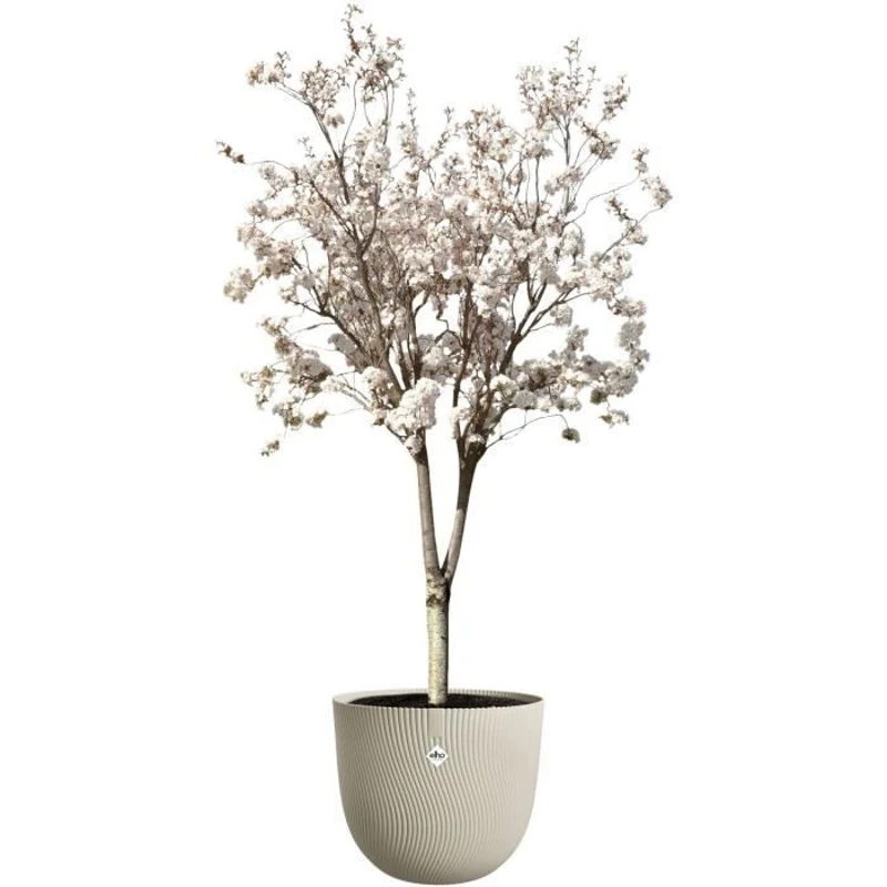 ELHO Pot de fleurs Sereh Rond 47 - Beige - Ø 47 x H 40 cm - 100% recyclé