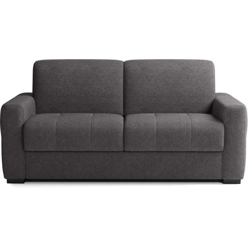 Canapé convertible express - 3 places - EUREKA - Tissu como 22 Graphite - 200 x 102 x 95 cm