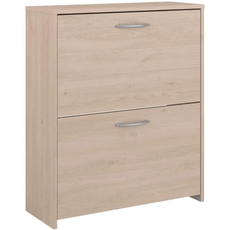 Meuble a chaussures 2 abattants - EASY LIFE - Chene - 66,5 x 78,5 x 25,1 - PARISOT