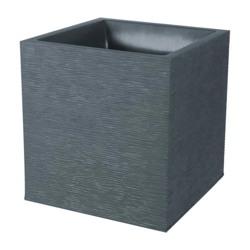 EDA Pot carré GRAPHIT - 31 L - 39 x 39 x 43 cm - Gris anthracite
