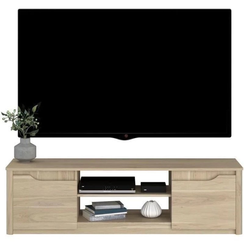 Ensemble Table basse avec coffre, Meuble Tv et Buffet - BETTY - Panneau de particules - Décor Chene - PARISOT