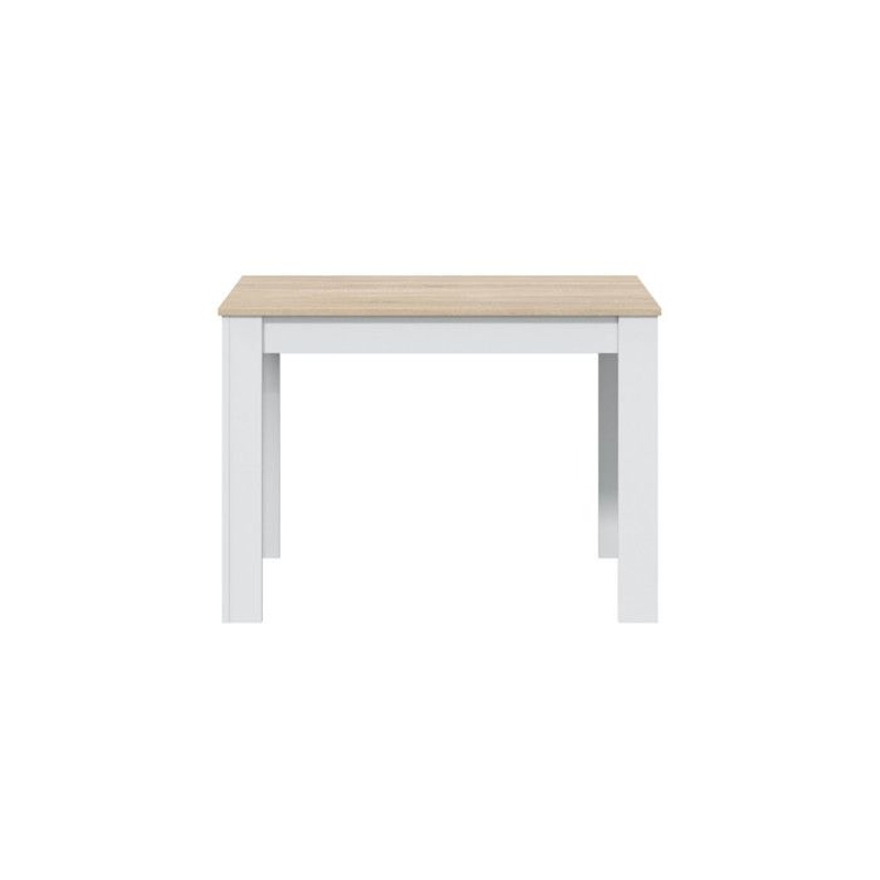 Table a manger LILIAN L109 x P67cm - Blanc / Bois