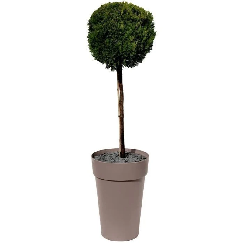 Vase haut Rond Ø 46 cm - EDA - Toscane - Ø 46 x H. 65 cm - 67 L - Taupe