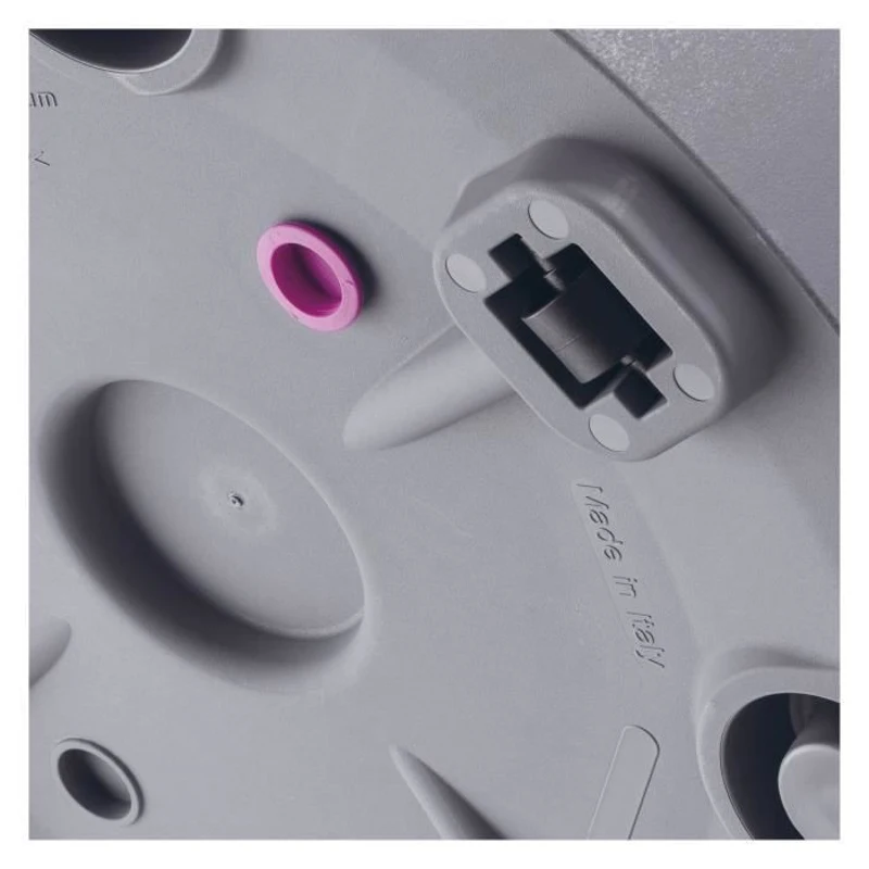 DEROMA Pot de fleurs Millennium R - 59 x h49,5 cm - Ashgrey - A réserve d'eau - Roulettes