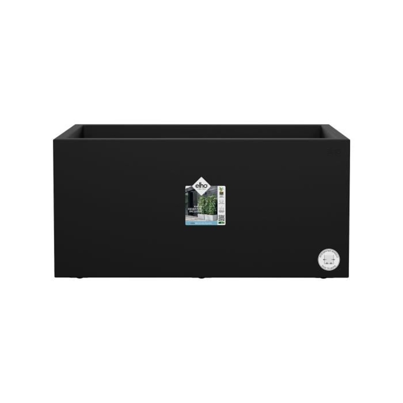 ELHO Bac a fleurs Vivo Next Long 80 - L 78 x W 39 x H 38 cm - Intérieur,Extérieur - 100% recyclé - Noir