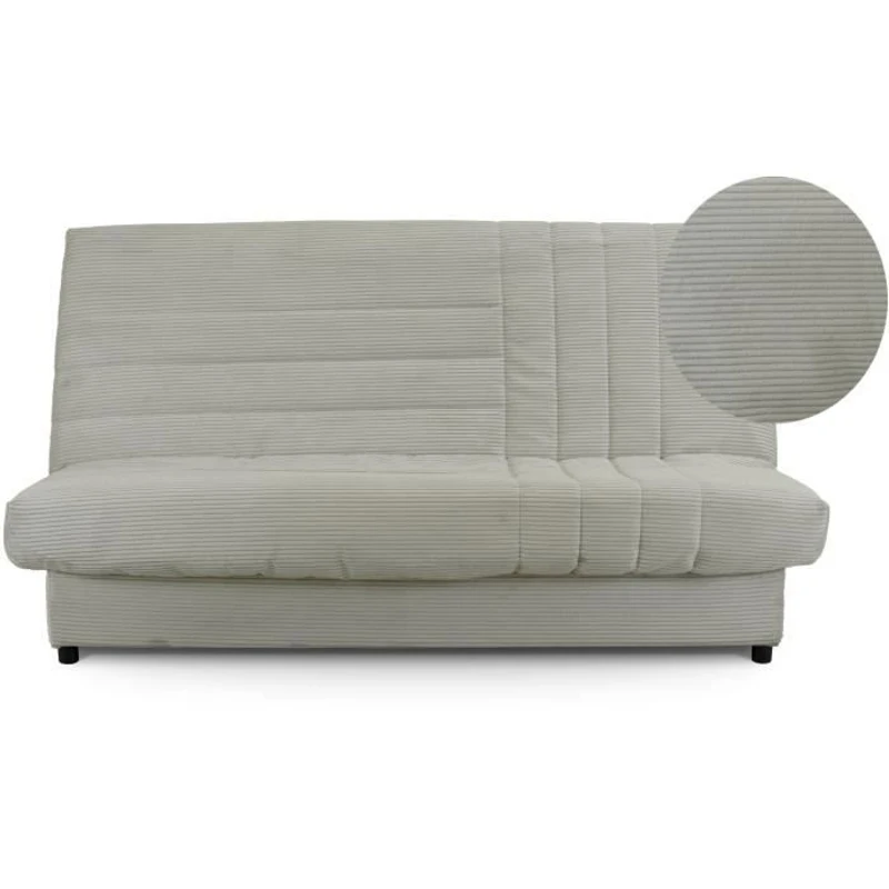 Clic-clac - BEIJA  - 3 places - Velours côtelé beige - 130 x 190 x13 cm