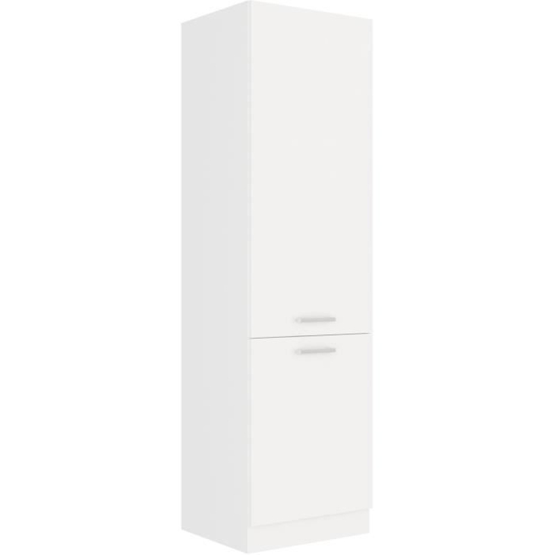 ATLAS Colonne de cuisine 2 portes - L 60 x P 58 x H 210 cm - Décor blanc