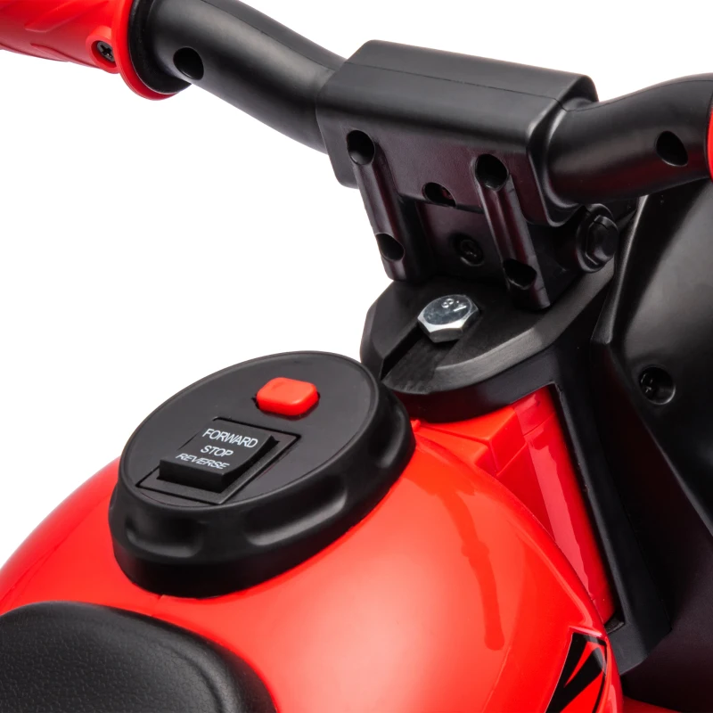AIYAPLAY Kinder Elektro-Motorfiets, 6V Kindermotorfiets met Muziek, Bellen 2,5-3 km/u, voor 2-5 Jaar Kinderen