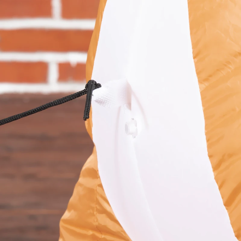 HOMCOM Renna Gonfiabile di Natale da 180 cm con Luci LED, Ventilatore Interno e Accessori, in Poliestere IP44, Marrone