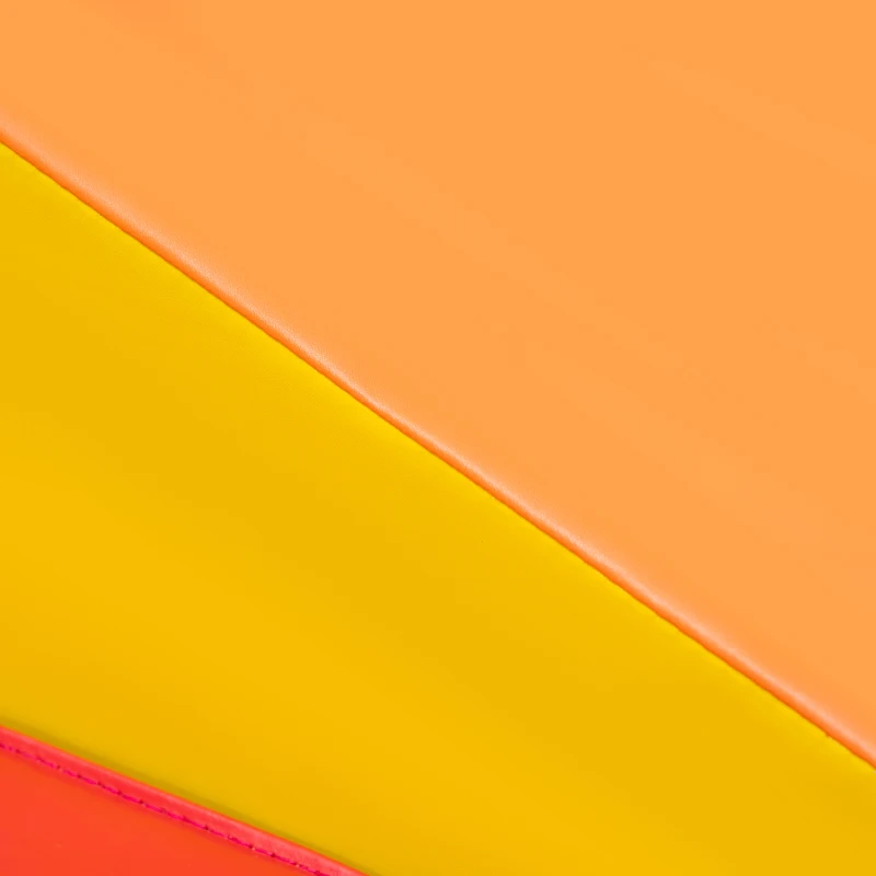 HOMCOM Kinder bouwblokken set, schuimblokken, vierkant, trap, helling, kunstleer, meerkleurig