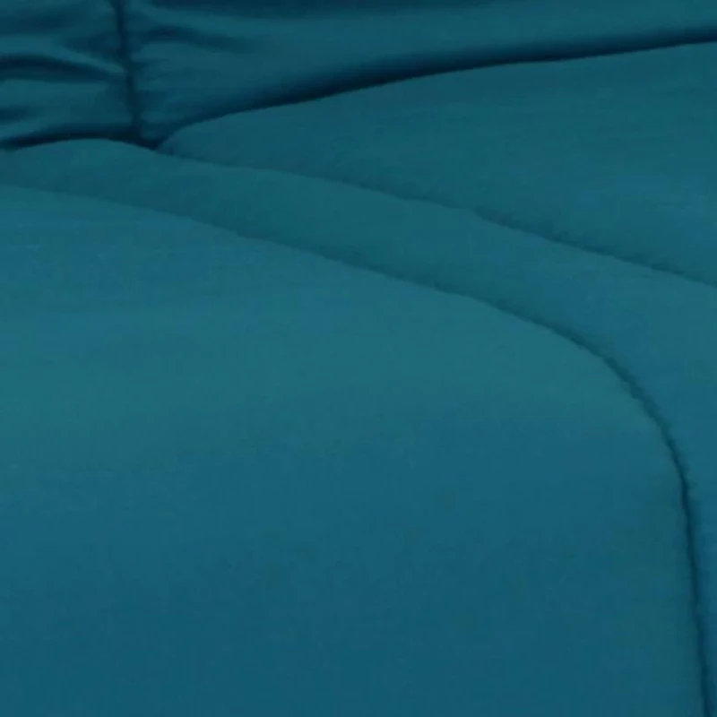 Banquette clic clac 3 places - Bleu canard - 100% coton - L 193 x P 92 cm - LENA