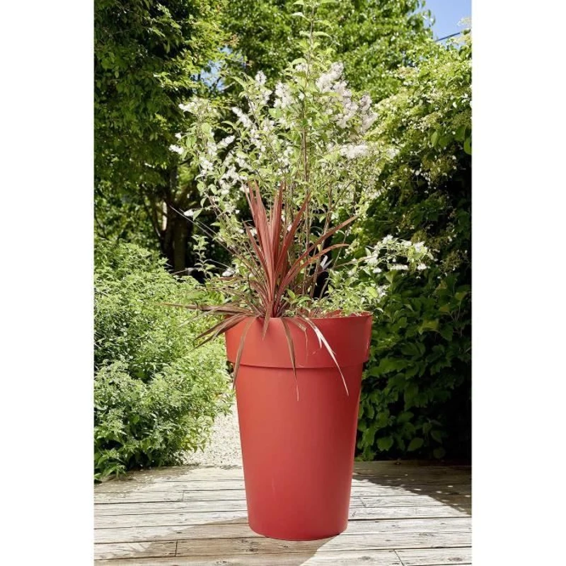 EDA Vase haut TOSCANE - 67L - Ø 46 x H 65 cm - Rouge rubis