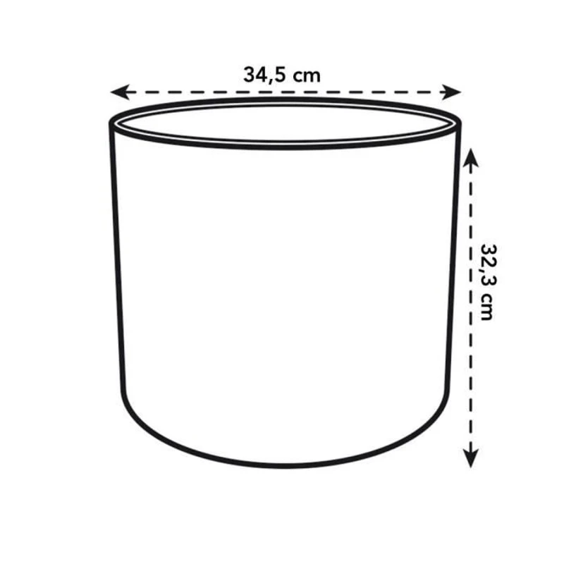 ELHO Pot de fleurs rond B.for Soft 35 - Ø 35 x H 32 cm - Intérieur - 100% recyclé - Blanc