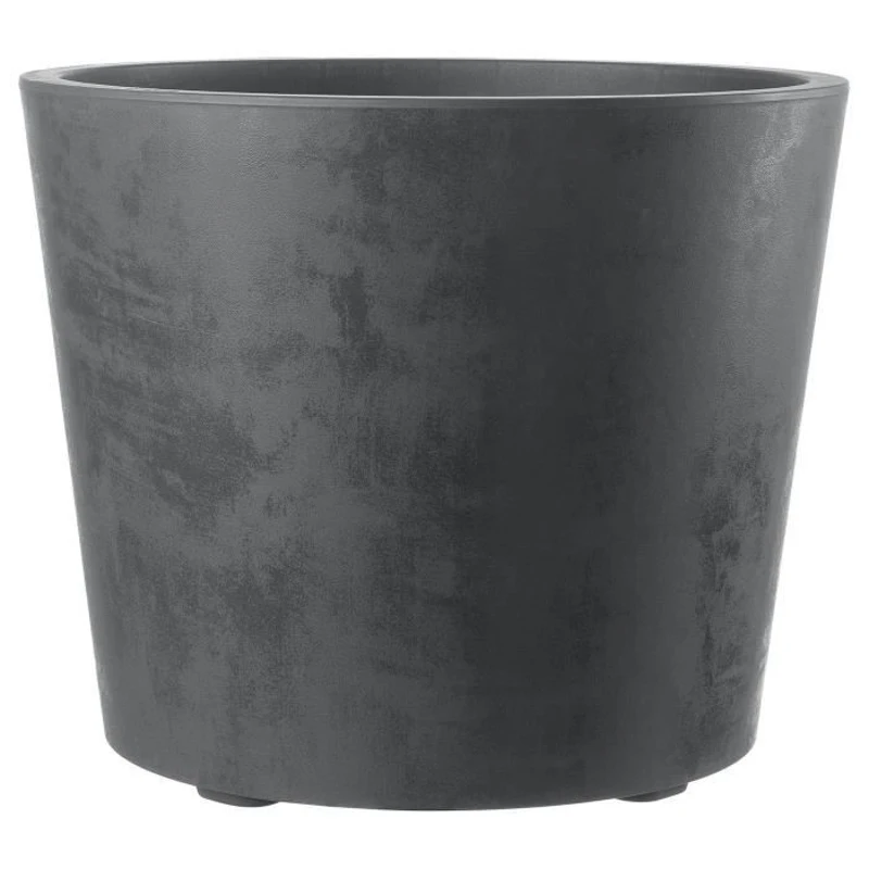 DEROMA Pot de fleurs Vase Millennium R - 59 x h49,5 cm - Anthracite - A réserve d'eau - Roulettes