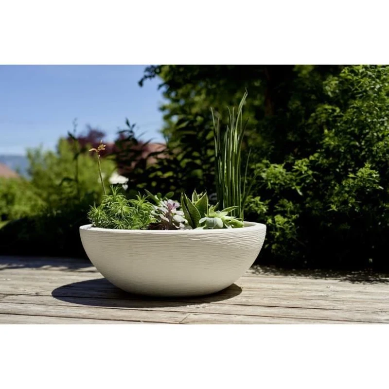 EDA Pot vasque GRAPHIT - 39 L - Ø 59 cm x 21 cm - Blanc cérusé