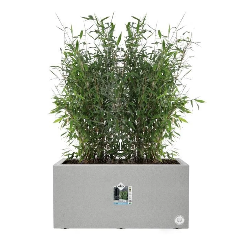 ELHO Bac a fleurs Vivo Next Long 80 - L 78 x W 39 x H 38 cm - Intérieur,Extérieur - 100% recyclé - Gris