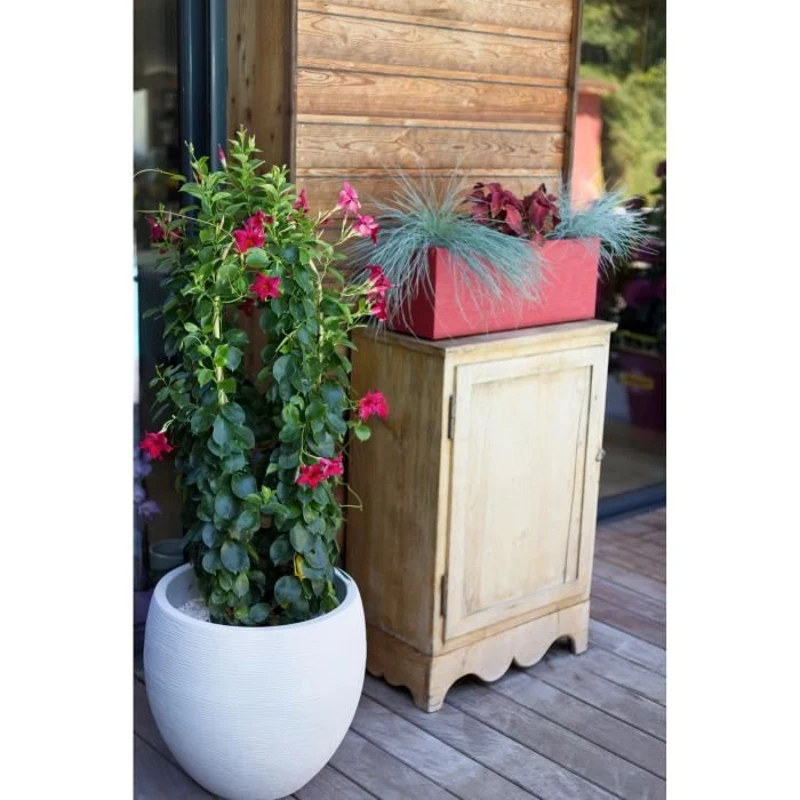 EDA Pot rond GRAPHIT - 46L - Ø50cm x H 45 cm - Blanc cérusé