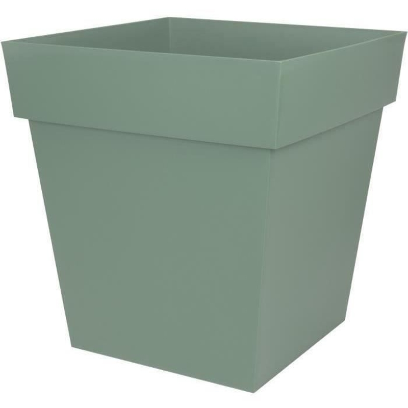 EDA Pot carré TOSCANE - 50 cm - 87 L - 49,5 x 49,5 x 52,5 cm - Vert laurier