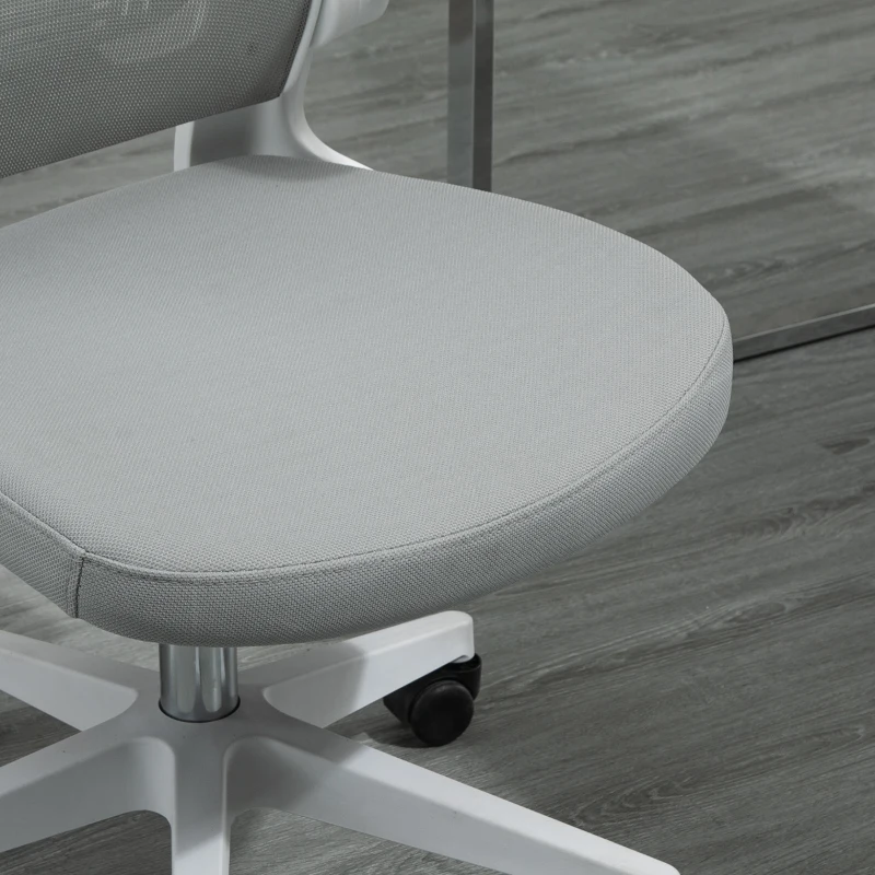 Vinsetto kantoorstoel ergonomische bureaustoel met kantelfunctie hoge rugleuning lendensteun hoofdsteun opklapbare armsteun kantoor aan huis grijs 65 x 64 x 114-122 cm