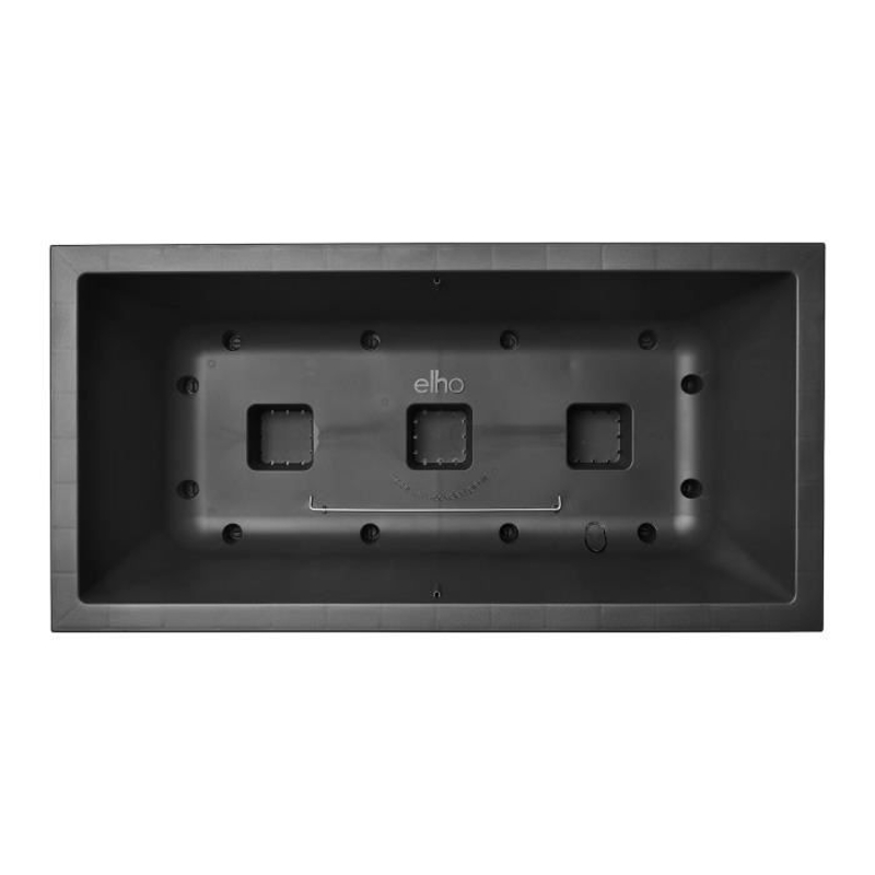 ELHO Bac a fleurs Vivo Next Long 80 - L 78 x W 39 x H 38 cm - Intérieur,Extérieur - 100% recyclé - Noir