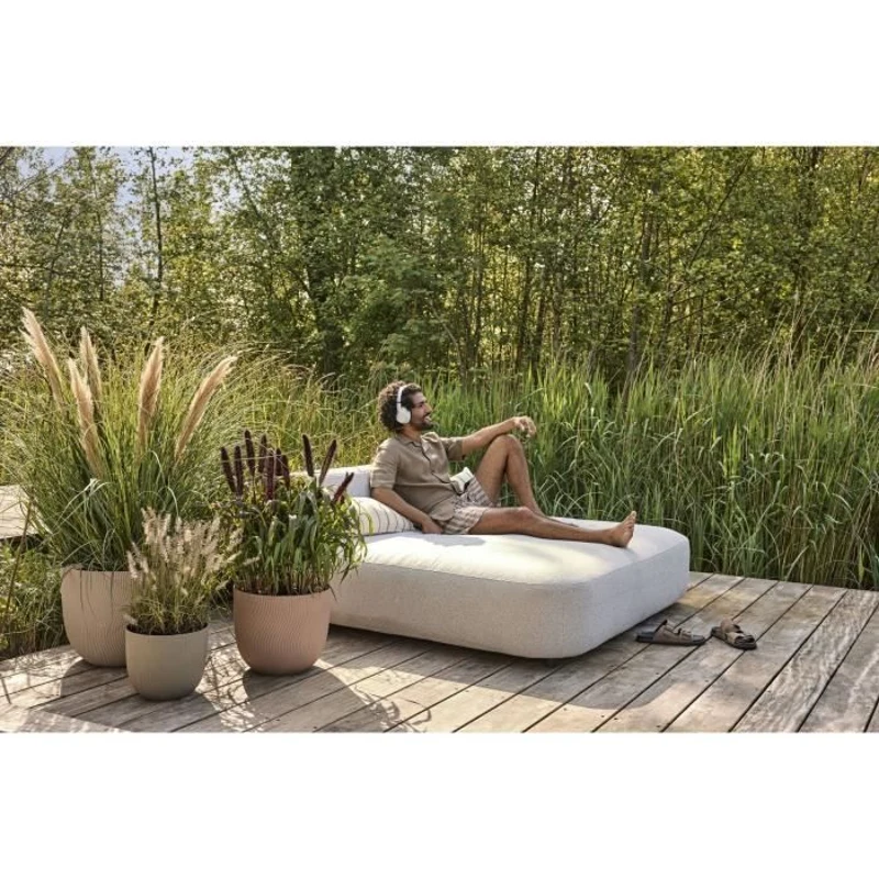 ELHO Pot de fleurs Sereh Rond 47 - Marron - Ø 47 x H 40 cm - 100% recyclé