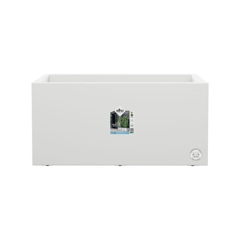 Elho Bac a fleurs Vivo Next Long 60 - L 59 x W 30 x H 29 cm - Intérieur,Extérieur - 100% recyclé - Blanc