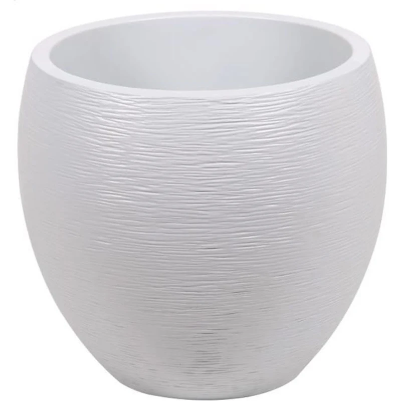 EDA Pot rond GRAPHIT - 46L - Ø50cm x H 45 cm - Blanc cérusé
