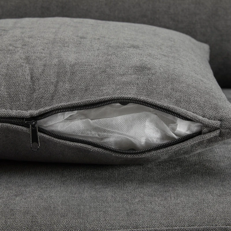 L-Shaped Corner Sofa Bed with Extendable Bed Box, Oxford Fabric Daybed with Integrated Shelf and USB Port, 214L x 131W x 87H cm, Dark Gray