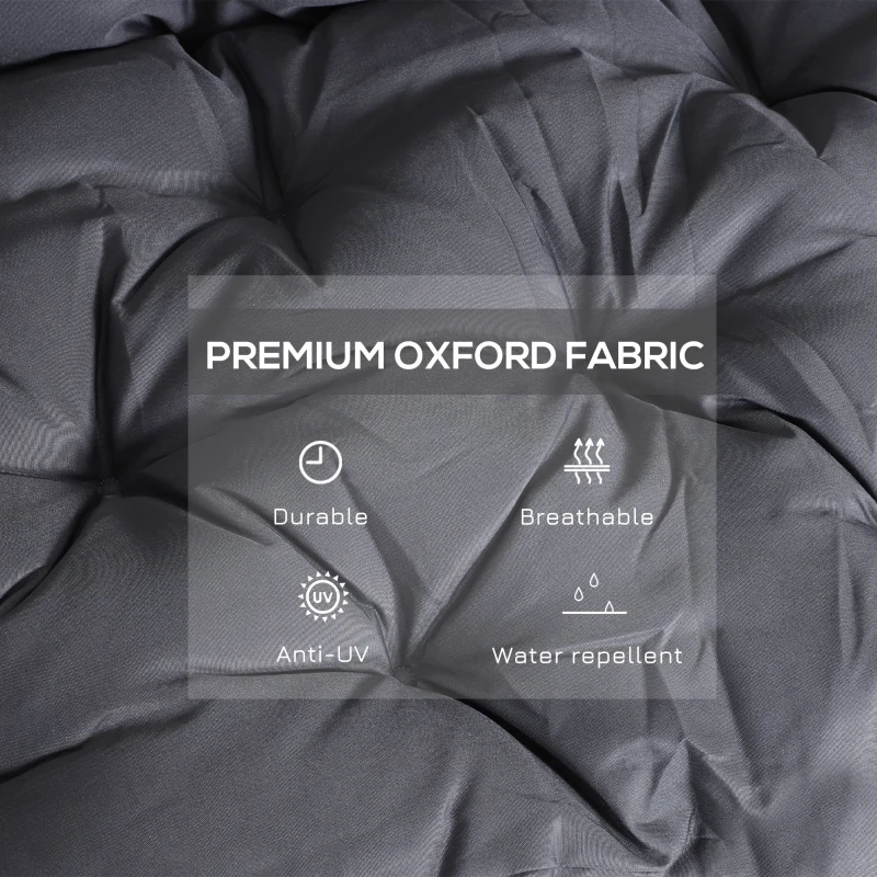 Outsunny Outdoor Replacement Cushions for Garden Bench Swing Chair with Backrest, Seat Pad  (100 x 98 cm, 2 Seater)