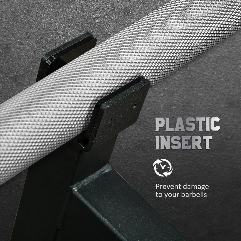 HOMCOM 20kg Adjustable Barbell Weights Set with Barbell Jack, Adjustable Weights Set with Non-slip Handle and Fixing Clip, for Home Gym Strength Training