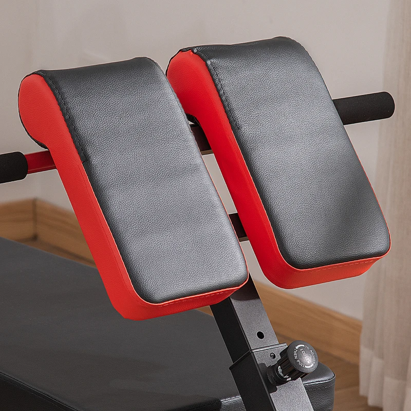 HOMCOM® halterbank fitnessbank schuine bank multifunctioneel buiktrainer verstelbaar rvs zwart 64 x 146 x 73,5-85 cm | Aosom.nl(m-11)