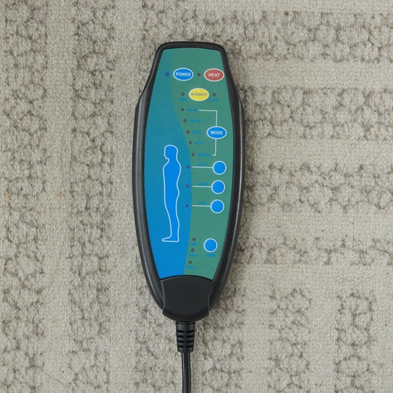 Poltrona relax girevole con funzione massaggiante e riscaldante, schienale e poggiapiedi regolabili, in chenille, 81x83.5x111 cm, Grigio