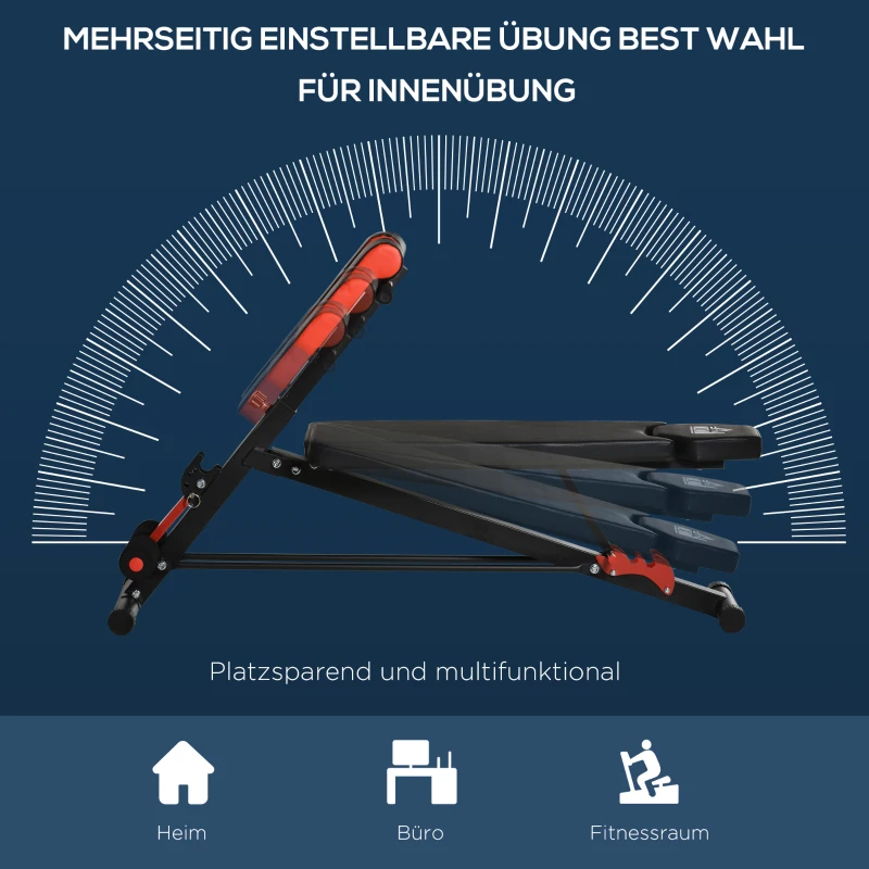 HOMCOM® halterbank fitnessbank schuine bank multifunctioneel buiktrainer verstelbaar rvs zwart 64 x 146 x 73,5-85 cm | Aosom.nl(m-4)