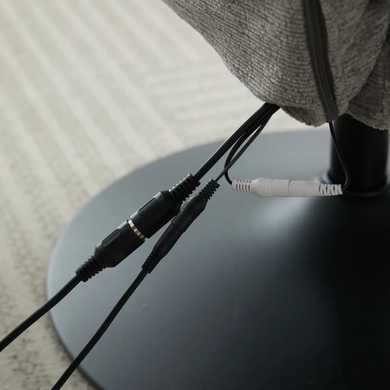 Poltrona relax, reclinabile e massaggiante a 5 punti, con funzione di riscaldamento elettrico e poggiapiedi, girevole a 360°, in tessuto PU, 75x76x103 cm, Nero