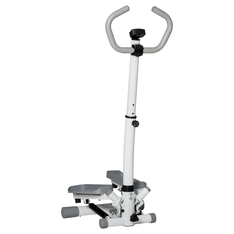 HOMCOM Stepper hometrainer voor thuis met LCD-scherm, instelbare snelheid, Metaal ABS, 55 x 53 x 118-128 cm