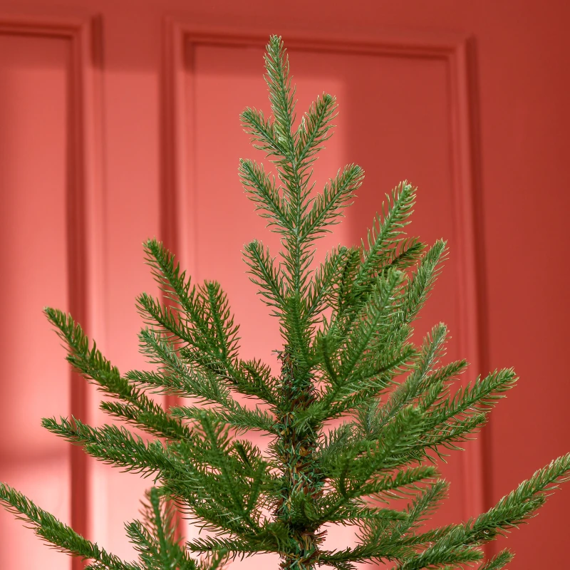 HOMCOM Artificial Christmas Tree 180 cm Pine Tree Artificial with 795 Tips, Foldable Feet Steel Frame