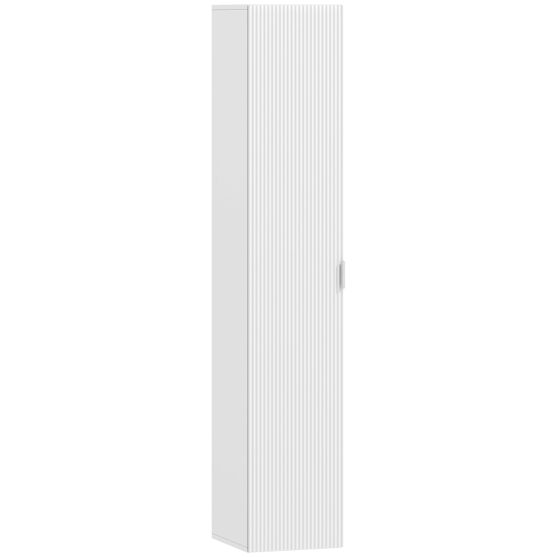 HOMCOM Hängender Badezimmerschrank mit Verstellbaren Regalen und Soft-Close-Schließung, 30x31,5x160 cm, Weiß