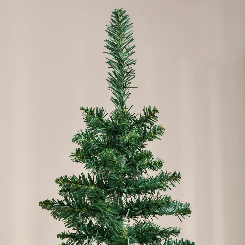 HOMCOM Artificial Christmas Tree Artificial Fir Tree Christmas Tree, incl. Stand Christmas Star 2.1m, Green