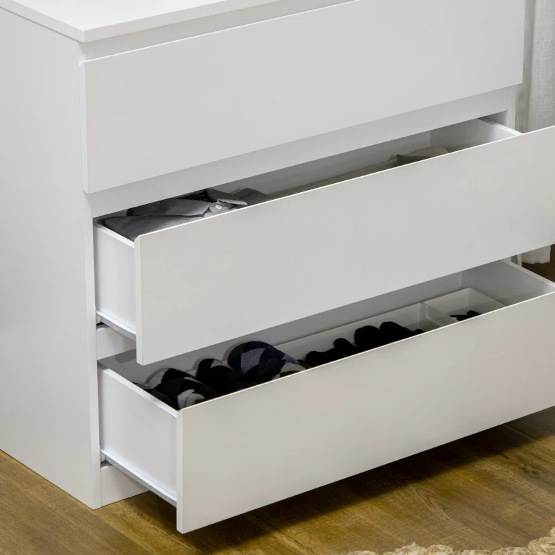 HOMCOM Chest of Three Drawers - White