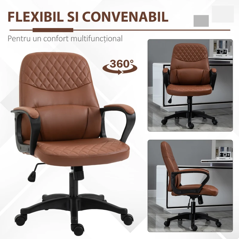 Vinsetto Scaun Birou Masaj – Maro, Reglabil, Piele Ecologica(m-7)