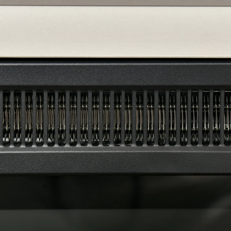 HOMCOM Cheminée Électrique sur Pied 1800W avec Effet de Flamme, Télécommande, Minuterie et Température Réglable, Blanc