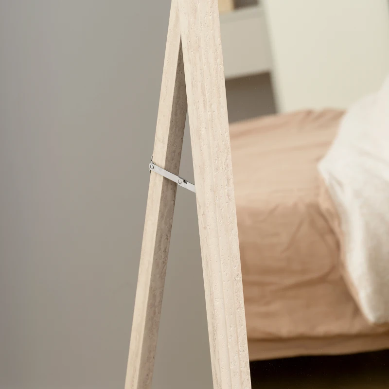 HOMCOM Espejo de Cuerpo Entero 160 x 50 cm, versátil, diseño rectangular con marco, Blanco