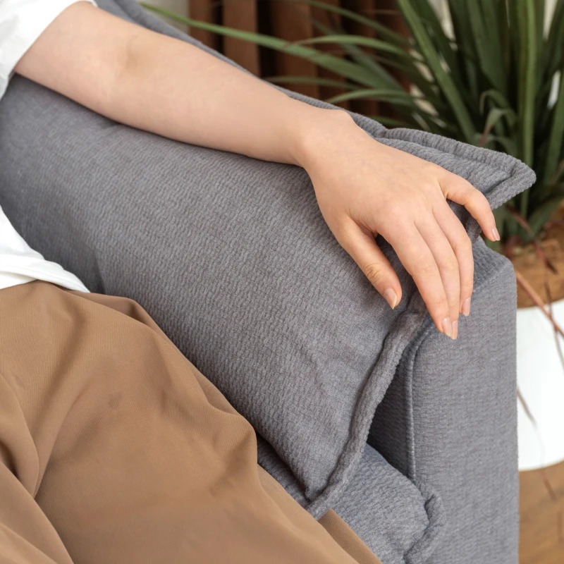 HOMCOM Sofá de 2 Plazas Tapizado en Terciopelo con Patas de Metal Reposabrazos Acolchado 130x77x84 cm Gris