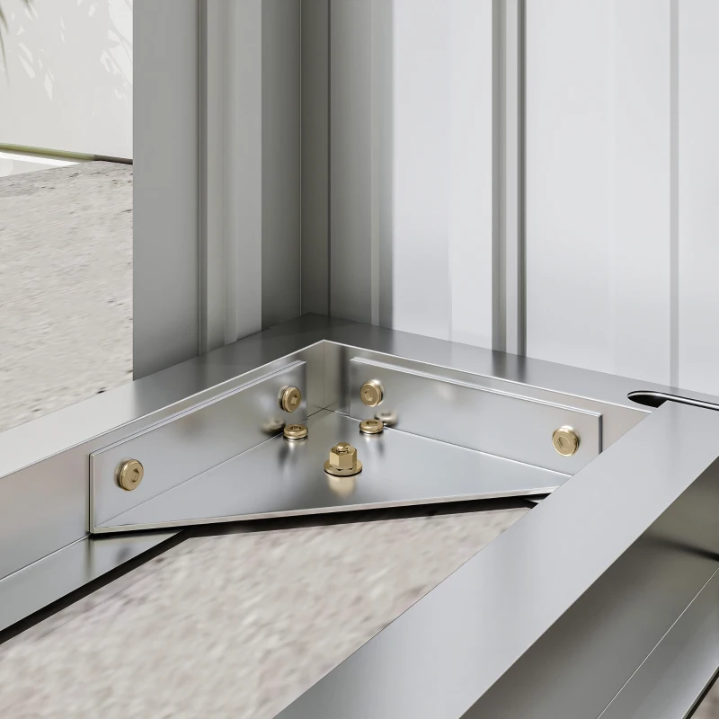 Outsunny Abrigo para Lenha de Aço Galvanizado com Base Elevada e Teto Inclinado 213x66,5x150 cm Cinzento Escuro