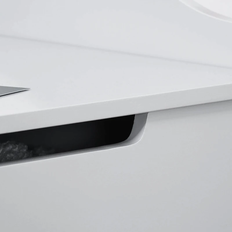 HOMCOM Wooden Kids Toy Box Children Storage Organizer Chest Safety Hinge Playroom Furniture Grey