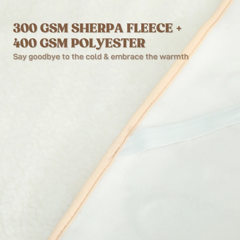 HOMCOM Heizdecke met Dualzonensteuerung 160 x 140 cm machinewasbaar met 5 Verwarmingsniveaus, 10 Uur Timer, Oververhittingsbeveiliging