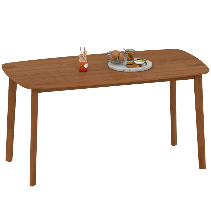 HOMCOM Esstisch, Landhausstil, lackierte Oberfläche, Holz, 150 x 80 cm, Braun(m-11)