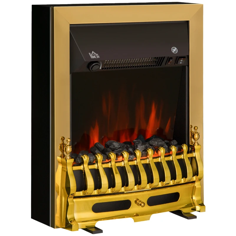 HOMCOM Elektrische kachel haardkachel 2000 W elektrische haard wandhaard vlameffect