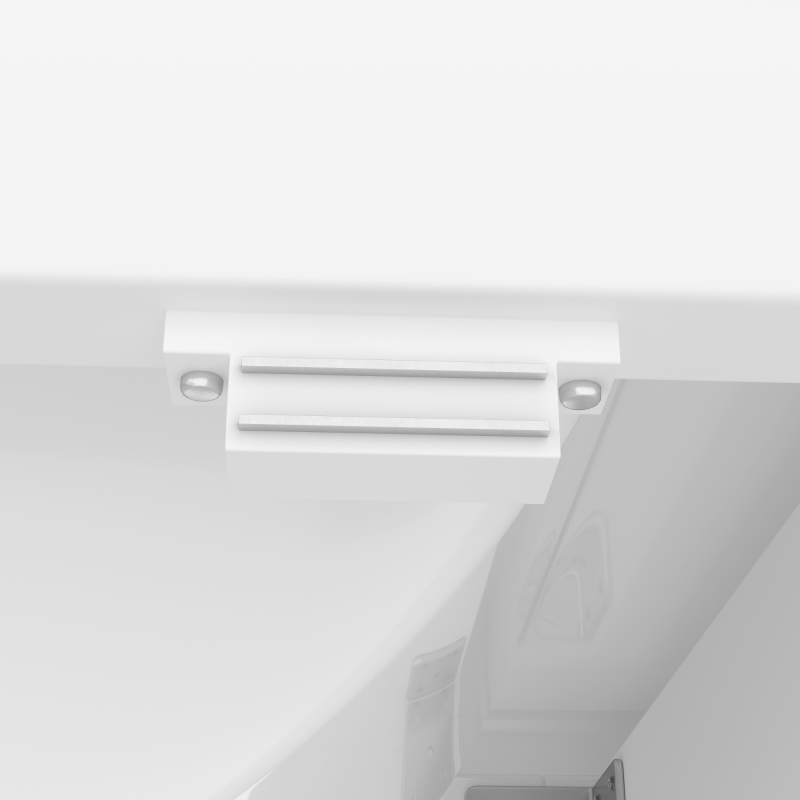 Badezimmerschrank mit Waschbecken geräuschlose Schublade verstellbares Regal 51x46 cm Weiß