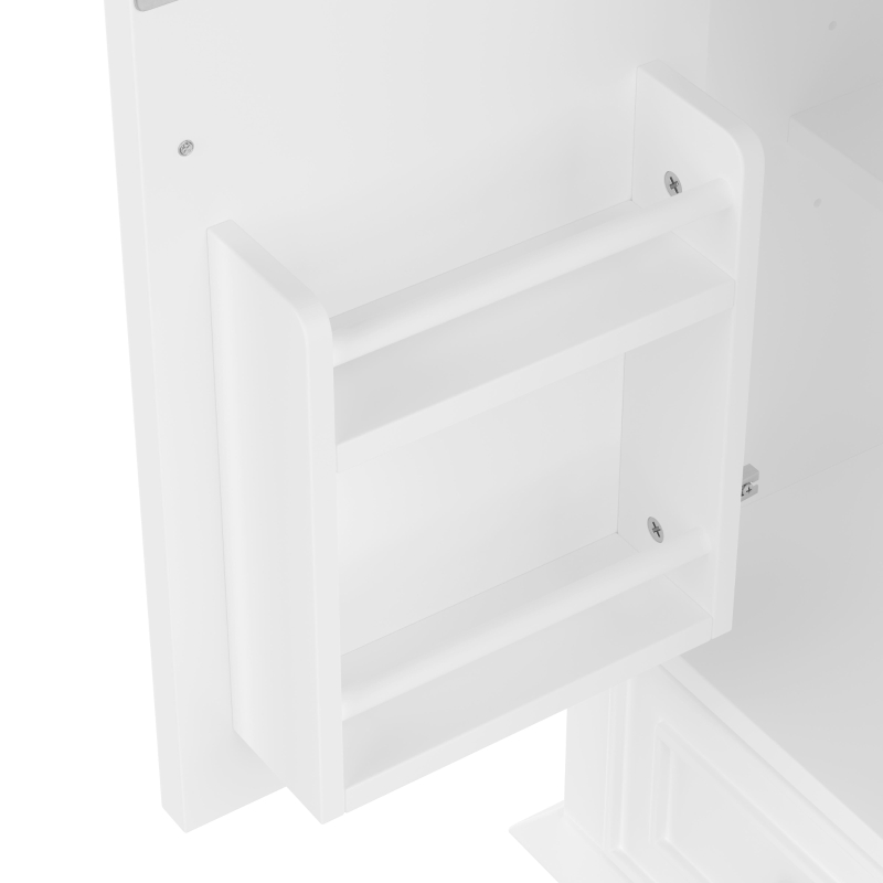 Badezimmerschrank mit Waschbecken, freistehend, großer Stauraum, 76 x 46 x 87 cm, Weiß